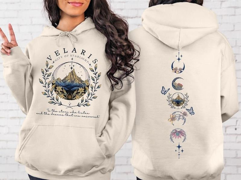2 Slide, Velaris Sweatshirt and Hoodie, A Court of Thorns And Roses Sweatshirt, Acotar Sweatshirt, Velaris Crewneck, Night Court Sweater L076