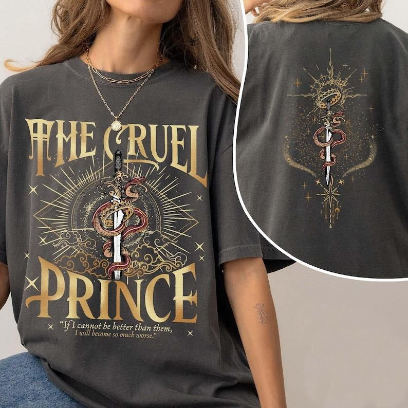 2 Slides, The Cruel Prince T-Shirt, the Folk of the Air Shirt, Cardan Greenbriar Shirt, Jude and Cardan Shirt, Jude Duarte Kingmaker Womenswear