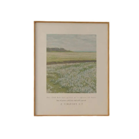 2 Timothy 1:7 Floral Landscape Poster, Christian Home Decor, Christian Faith, Gifts For Christian Friends Wall Decor, Poster Prints No Frame, Wall Art Home Decor, Big Wall Art, Gifts For Birthday Christmas