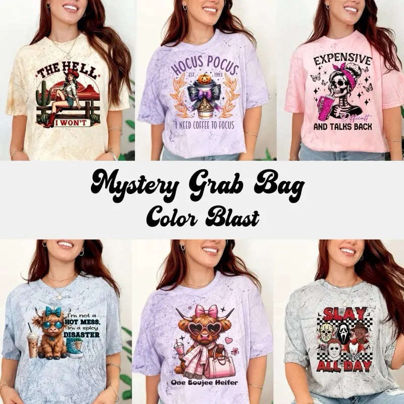 2 for $40 Color Blast Grab Bag T-shirts You Pick the Theme