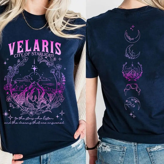 2 slides, Velaris tshirt, The Night Court , Night Court Symbol shirt, A Court Of Thorns And Roses Court, Acotar tshirt