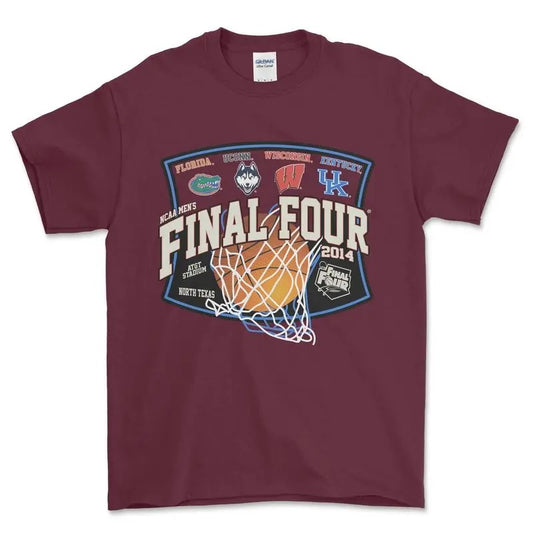 2014 Ncaa Final Four T-Shirt, Graphic Vintage Sports Tees for Men, Gift for Men, for Women Menswear Streetwear Casual