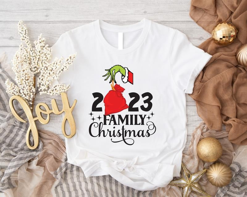 2023 Family Christmas Shirt, Trendy Family Christmas Outfit, Cousin Crew Winter Holiday T-Shirt, Family Gathering Xmas Gift Tee.