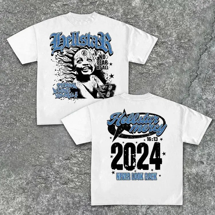 2024-Kindness-Flame Character Vintage Pattern T-Shirt - S to 4XL