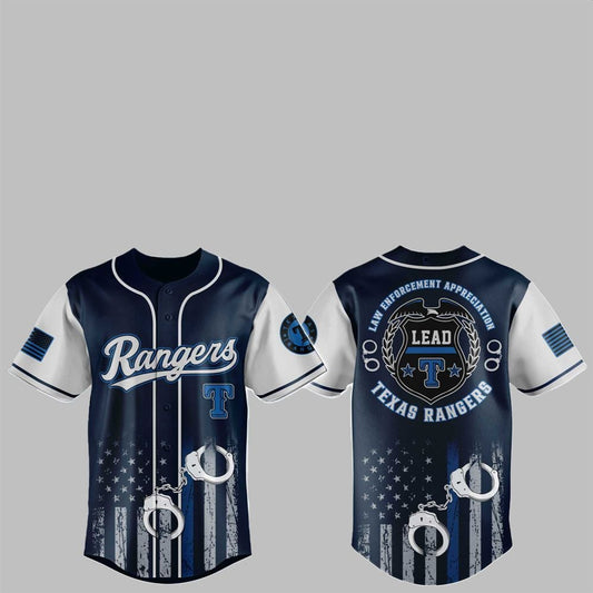 2025 Rangers Law Enforcement Appreciation Day Jersey - Grishko.com