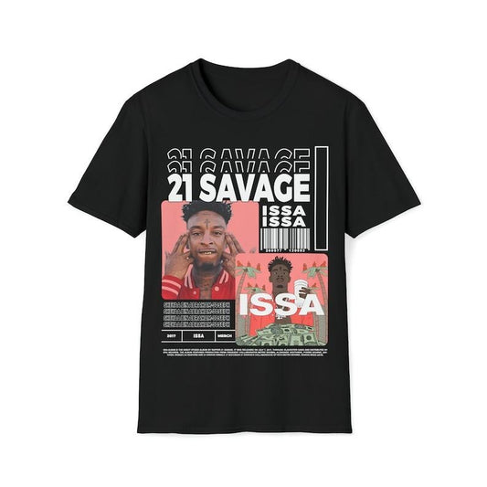 21 SAVAGE Vintage Bootleg Inspired Tee  Graphic Unisex Tee  21 Savage Vintage T-Shirt  21 Savage - ISSA Unisex T Shirt