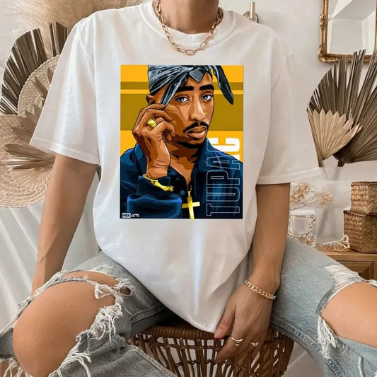 2pac Hip Hop Legends Shirt, 90s Hip Hop Tee, Rapper Tshirt, Music Lover, Gift For Fan, Unisex Short Sleeve Tee