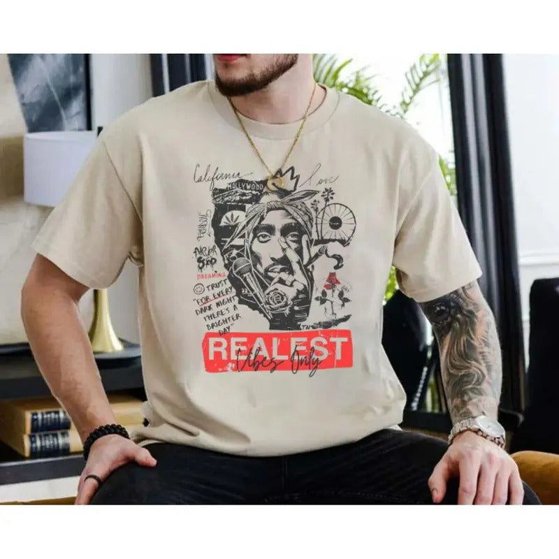2pac Inspired Graphic T Shirt, Hip Hop Tee, Cali Love Shirt, 2pac Rapper Tee, Gift For Fan, Unisex Short Sleeve Tee