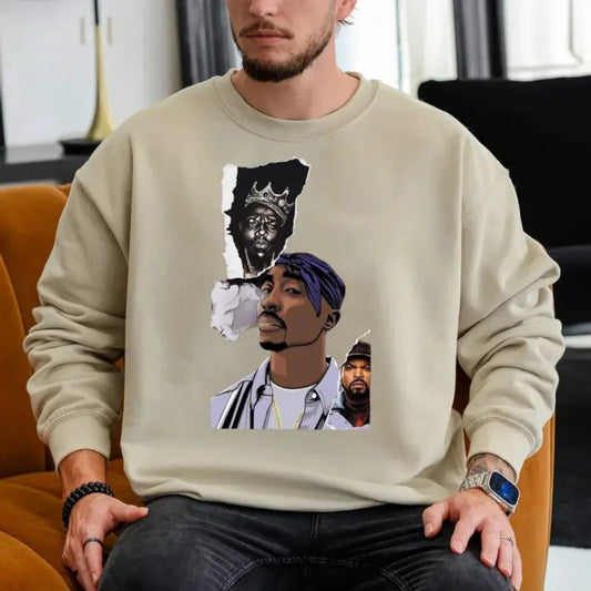 2pac Shirt Rap T Shirt 90s Vibe, Biggiie Smalls Shirt, Hip Hop 2pac Sweatshirt, Gift For Fan, Unisex Sweater Pullover Tee