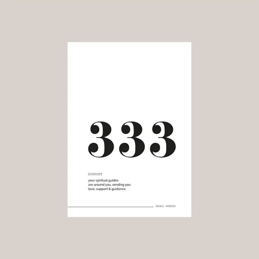 333 Angel Number Print Wall Art, Manifestation Energy Spiritual Poster, Angel Number Poster, Gifts For Women Wall Art, Poster Prints No Frame, Wall Decoration, Wall Art Prints, Gifts For Birthday Landscape Ornaments