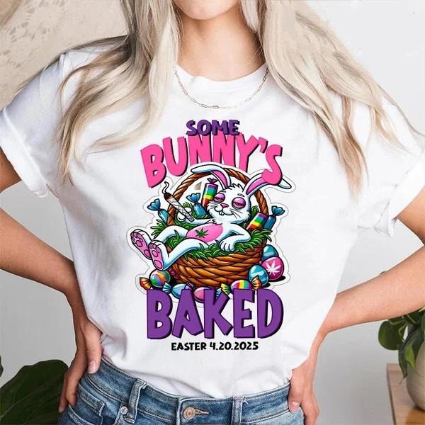 420 Easter Bunny T-shirts, Stoner Bunny Weed Sweatshirts, Cotton Knit, Classic Design, Perfect Gifts For Smoker