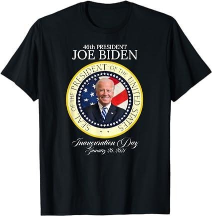 46th President Joe Biden Inauguration Day Commemorative Seal T-Shirt Classic Menswear