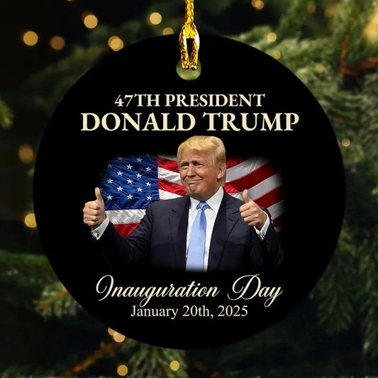 47th President Donald Trump Inauguration Day Ornament, Donald Trump 47 Ornament, Trump 2024 Ornamentcor
