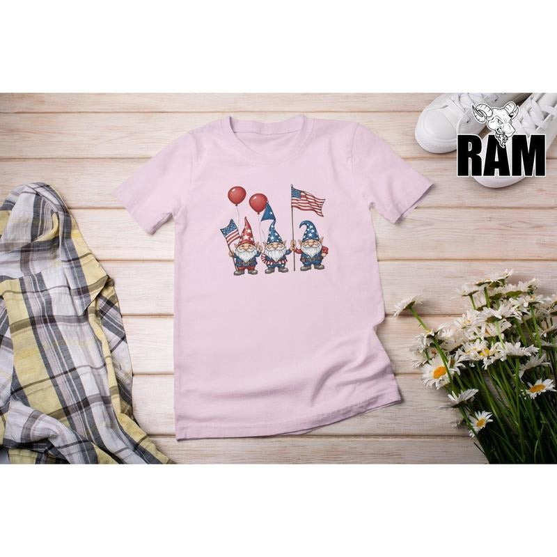 4th Of July Gnome Shirt American Gnome Shirt 4th Of July Gift Patriotic Gnome Memorial Day Gift Shirt Fourth Of July Gifts For Women