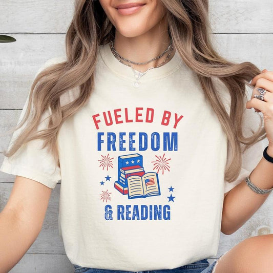 4th of July Shirt, USA Shirts, Comfort Colors Shirt, Book Shirt, Patriotic, Fourth of July Tee, USA Tee, Bookish Gift, Book Lover Gift SEXS5