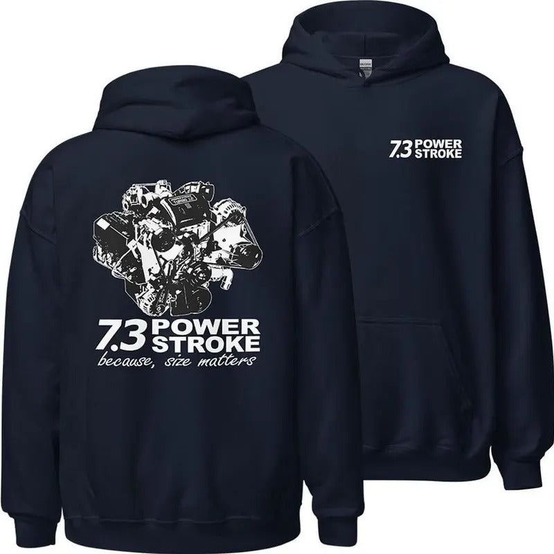 7.3 Power Stroke Hoodie Powerstroke Diesel Truck Hoodie With American Flag Pullover Long Sleeve Cotton