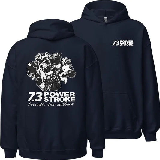 7.3 Power Stroke Hoodie Powerstroke Diesel Truck Hoodie With American Flag Pullover Long Sleeve Cotton