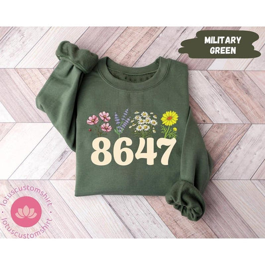 8647 Shirt, Retro 8647 Anti Trum T Shirt, Subtle Floral sweatshirt,  hoodie Liberal Shirt Gift, Anti Capitalist Shirt, Political Shirt, Resist