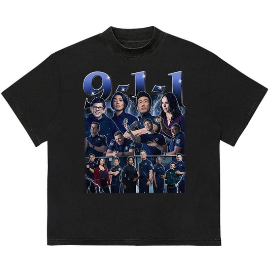 9-1-1 movie Evan Buckley Bobby Nash T-Shirt Soft Cotton Fabric Unisex Graphic Design