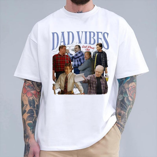 90S Dad Vibes T-shirt - Sweatshirt - Hoodie, Gift For Daddy, Funny Sitcom Cool Dad Tshirt Classic Menswear Birthday, Cotton, Father day Shirt, Dad Shirt, Gift for Dad