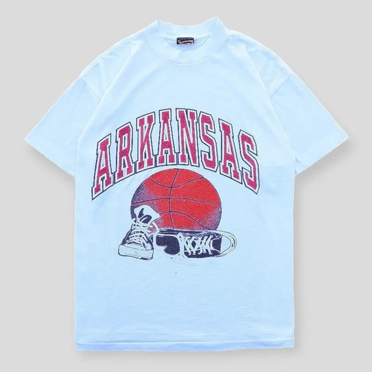 90s Arkansas Razorbacks Basketball Tee Top Vintage Menswear