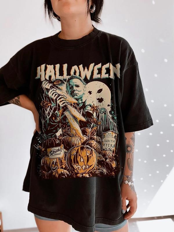 90s Horror Movie Shirt, Halloween Sweatshirt, Vintage Summerween T-Shirt, Retro Michael Myers Tee, Vintage Halloween Tee, Halloween Vibes T-Shirt