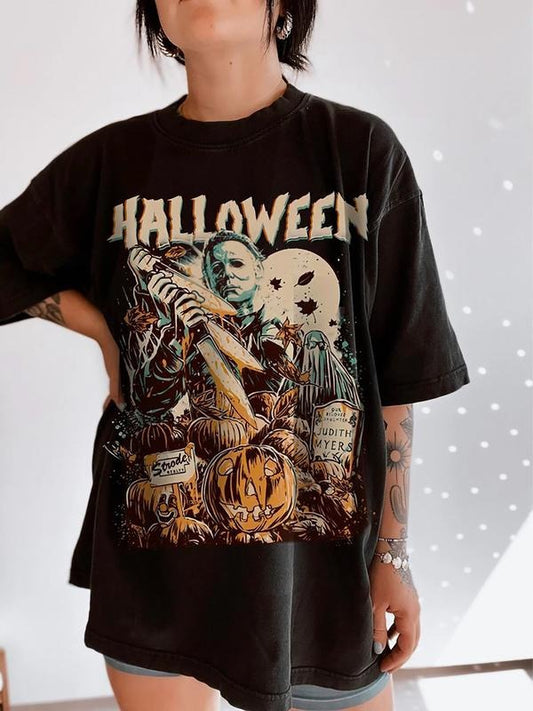 90s Horror Movie Shirt, Halloween Sweatshirt, Vintage Summerween T-Shirt, Retro Michael Myers Tee, Vintage Halloween Tee, Halloween Vibes T-Shirt