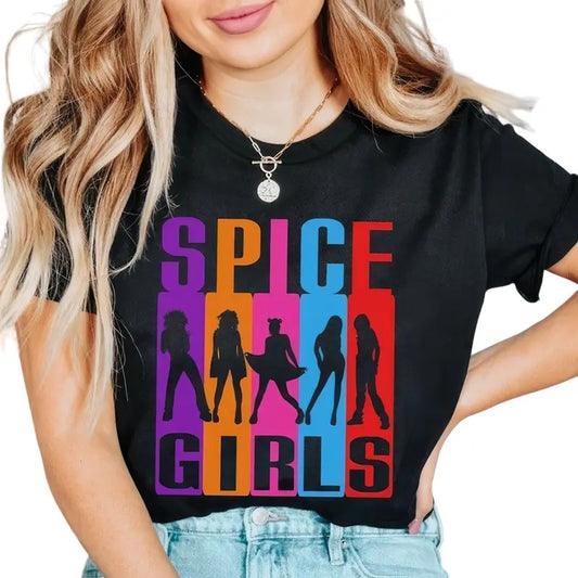 90s Nostalgia Spice Girls Collection Spice World Tour T-Shirts