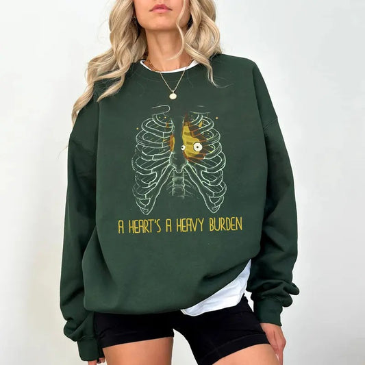 A Heart's A Heavy Burden T-shirt Hoodie Sweatshirt| Sophie Hatter Quote | Miyazaki Shirt | Anime Shirt | Howls Castle Shirt | Anime