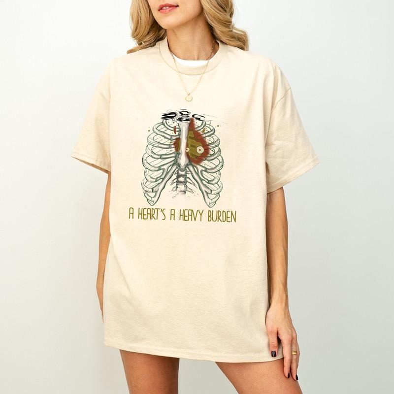 A Heart's A Heavy Burden T-shirt, Sophie Hatter Quote Sweatshirt, Miyazaki Women's Sweatshirt, Anime sweatshirt, Howls Castle Shirt