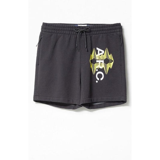 A.R.C. Men's Black Vintage Wash Heavyweight Fleece Sweat Shorts