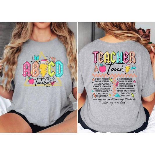 ABCD Teacher Tour Shirt, Back To School Tshirt, Funny Teacher Shirt