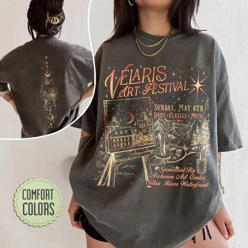 ACOTAR Night Court Fan T-Shirt, Velaris Art Festival Shirts, SJM Merch, To The Stars Who Listen, Gift For Book Lover, acotar merch
