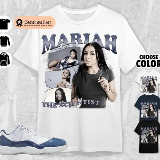 AJ 11 Low Diffused Blue Unisex T-Shirt, Sweatshirt, Hoodie, Mariah the Scientist 90s Tees, Shirt In Navy To Match Sneaker