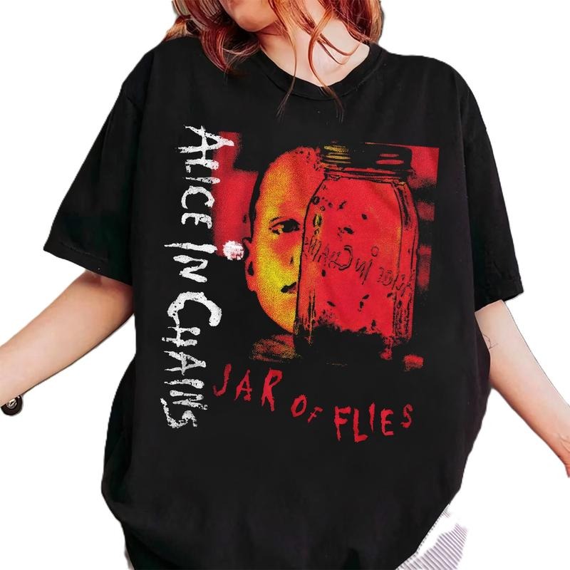 ALICE IN CHAINS T-Shirt Jar of Flies Album Art Alt Rock Metal Graphic T-shirt, Vintage 90s style top clothing, Unisex graphic Streetwear shirts