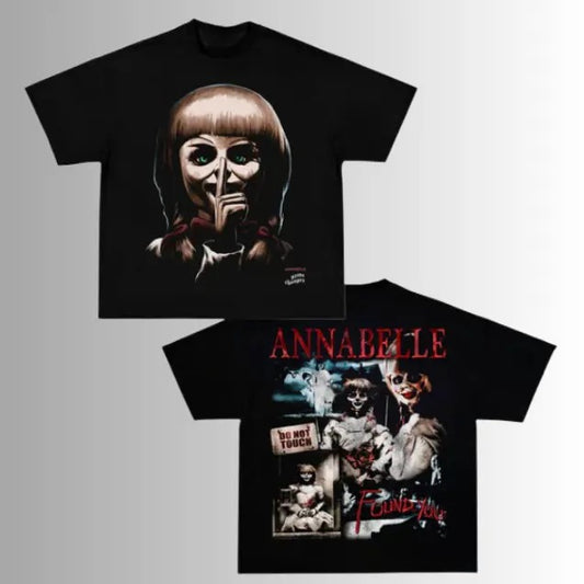 ANNABELLE Tee, Vintage ANNABELLE Graphic T-Shirt, Halloween Shirt, Movie Shirt, Horror Film Merch, Y2k, Unisex T-Shirt, Gift For Men Women Menswear Top Underwear Tshirt Streetwear