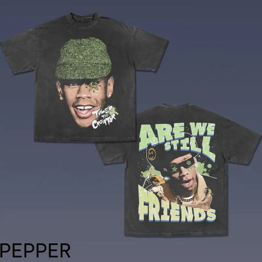ARE WE STILL FRIENDS TEE -  Double Sided Prints Vintage Bootleg T-Shirt,Tyler the creator printed t-shirt, Cotton Casual Crew Neck Black Menswear Tshirt Crewneck, T-Shirt For Unisex , Gift For Men Top Underwear