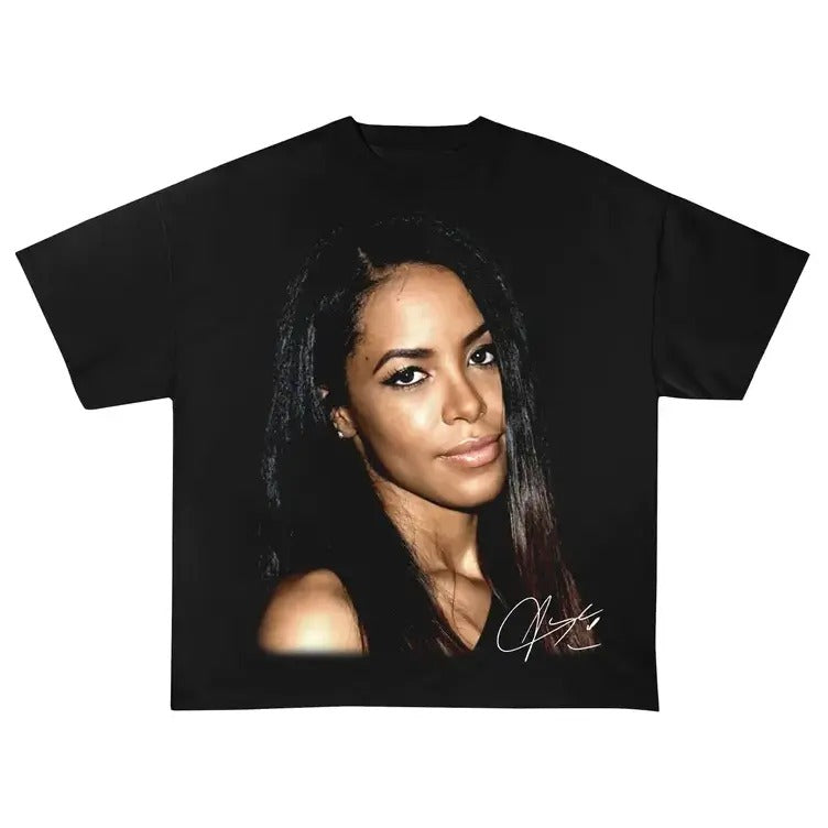 Aaliyah tee 90s, rapper, rap tee Classic Cotton Tshirt