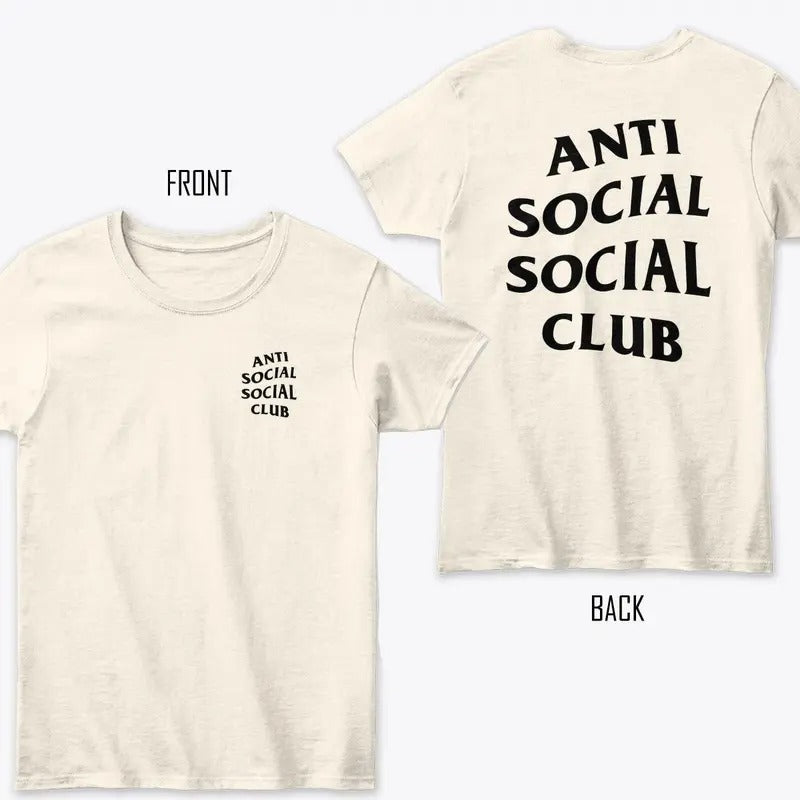 Acial Social Club T-Shirt, Anti Club Tee, Men's Top Full Size Shirt Fit top classic Sweatshirt For Men For Women Menswear Hoodie