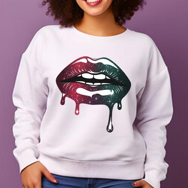 African American Lip Christmas Blink Theme Sweatshirt, Black Women, Black Girl Magic, BLM, Afro Black Women Shirt