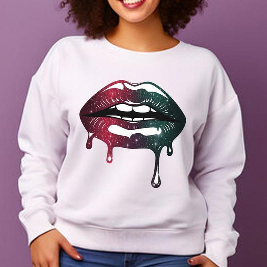 African American Lip Christmas Blink Theme Sweatshirt, Black Women, Black Girl Magic, BLM, Afro Black Women Shirt
