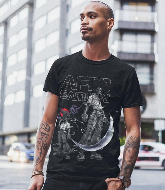 Afro Samurai Unisex T-Shirt S-4XL Afro Samurai Japanese Ninja Anime Manga Tshirt S-4XL