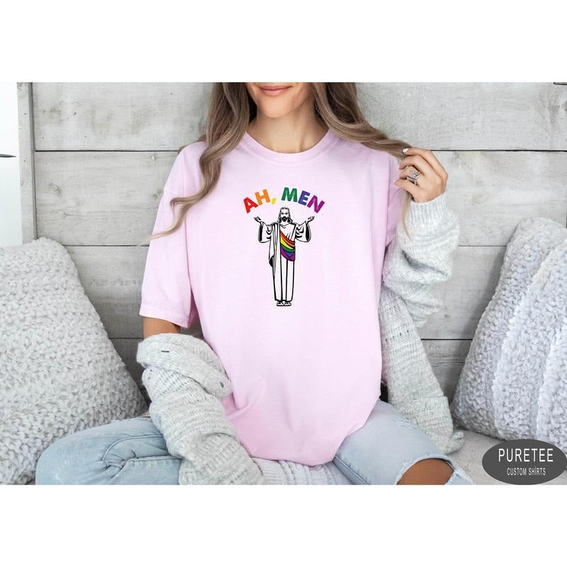 Ah Men Pride T Shirt Hoodie Sweater Equal Rights Pride Shirt LGBT Shirt Social Justice Human Rights Anti Racism LGBTQ+ Shirt