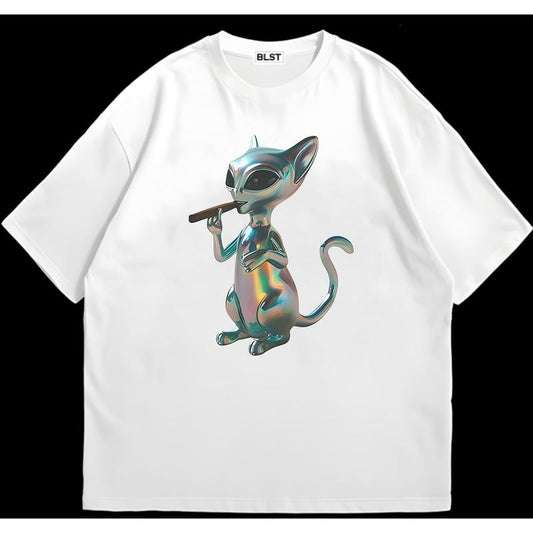 Aiillen Smoking T-Shirt Cotton and Machine Washable Recycled Cotton Graphic