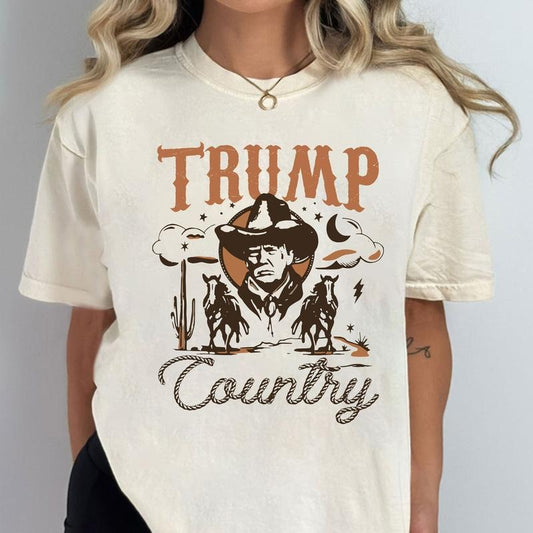 Ain't My First Rodeo Trump T-shirt, Western Donald Trump Cowboy Shirt, MAGA Shirt, Funny Conservative Ultra MAGA Gift, Republican Mom Tee