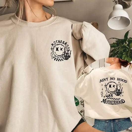 Ain't No Hood Like Motherhood Sweatshirt, Funny Mothers Day Hoodie, Trendy Mom Sweater, Gift For Mothers, Mama Hoodie, Mom Gift, Mom Life
