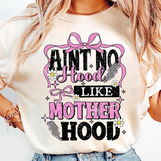 Ain't No Like Motherhood Coquette Bow Shirt, Motherhood Tee, Retro Mother Shirt, Funny Mom Tee, Mothers Day Gift, Unisex Short Sleeve Tee, Crewneck Top funny  graphic  tees