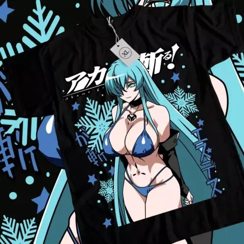 Akame Ga Kill Esdeath T-shirt Akame Ga Kill Esdeath S Waifu Anime Shirt All Size