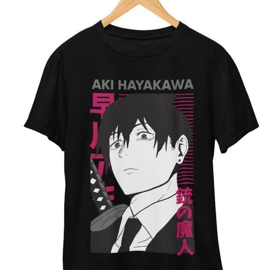 Aki Hayakawa T-Shirt, Anime Shirt, Graphic Anime Tee, Makima Shirt, Anime Lover Shirt