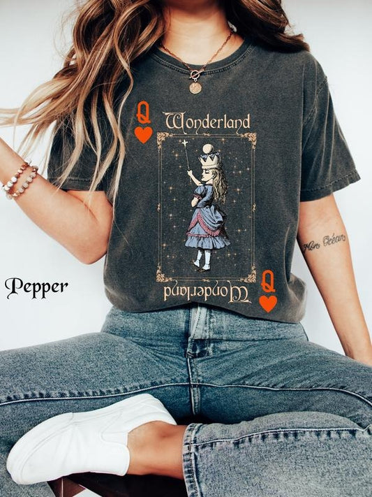 Al!ce in Wonderland Queen of Hearts Shirt, Queen of Hearts, Mad Hatter, Vintage Alice in Wonderland Shirt, Alice in Wonderland, Alice T-Shirt